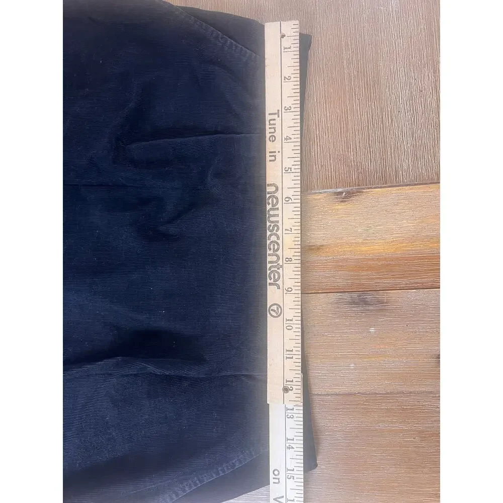 VTG Country Suburbans Black Corduroy Pencil Midi Skirt USA Womens Size 2 - 25in